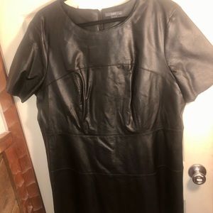 Tart Black Pleather Dress 3x